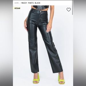 Princess Polly Macey Faux Leather Pants